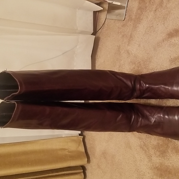 Stuart Weitzman 50/50 Adjustables Leather Tall boots - Picture 5 of 16